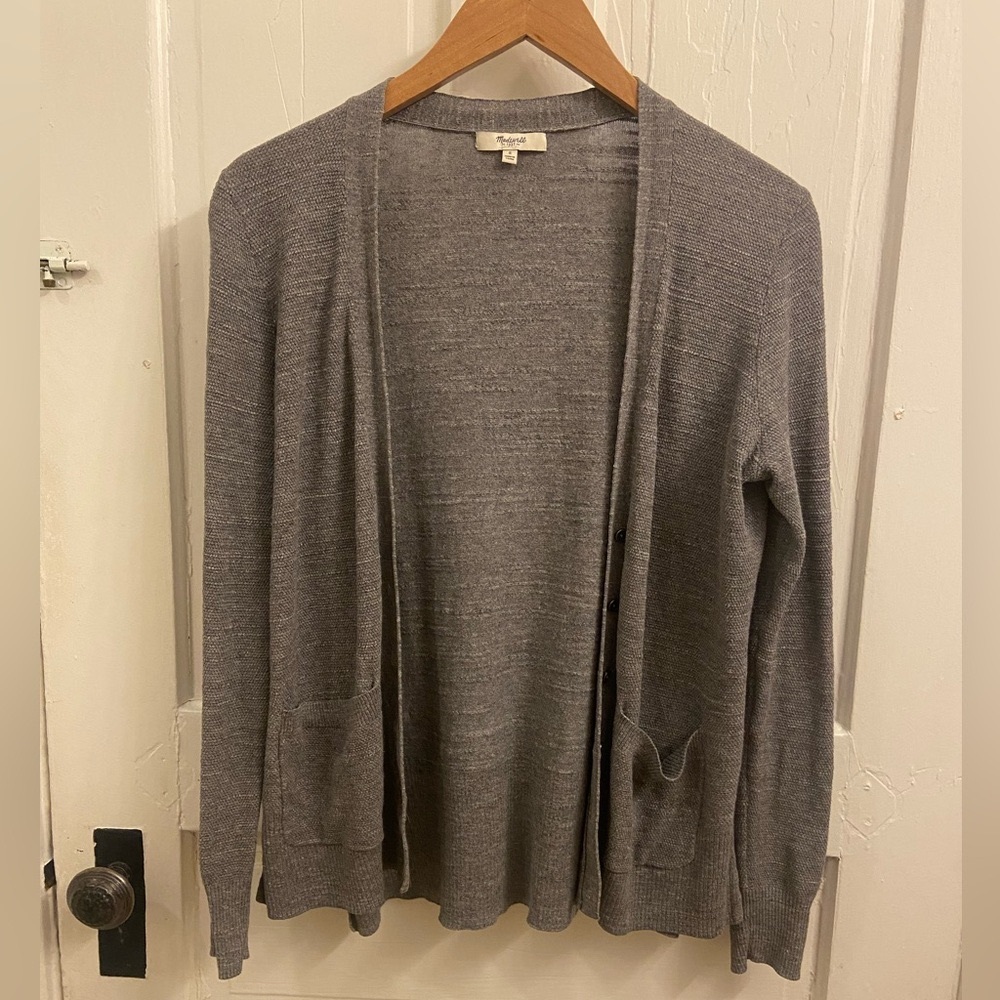 Madewell 100% Cotton cardigan - gray